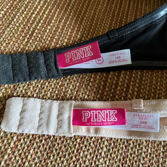 ✅Victoria Secret - Black/Cream Lightly
Lined Strapless Bras! - Picture 5 of 6